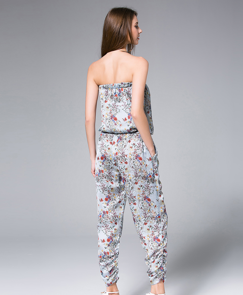 Jumpsuits - Pastel Blue Printed Jumpsuit